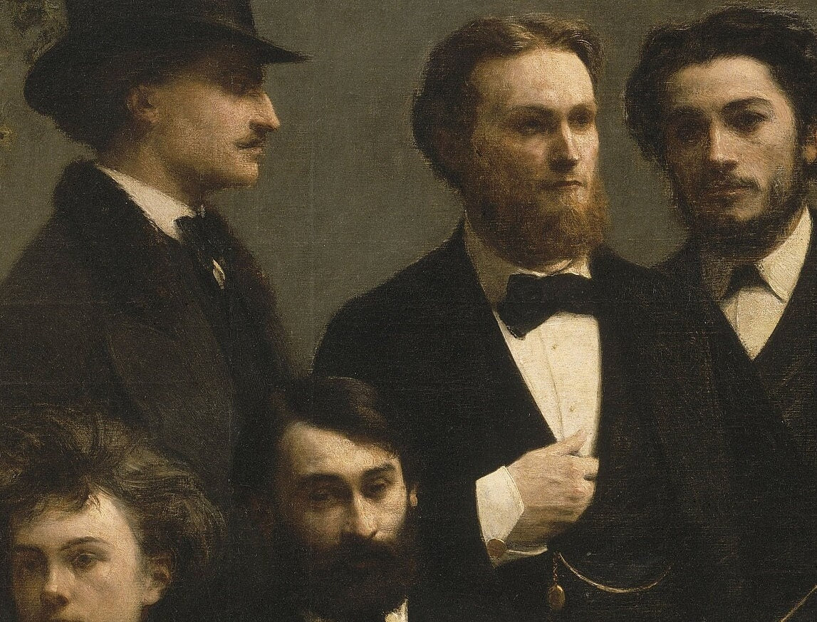 By The Table 1872 by Henri Fantin Latour, 3d Printed with texture and brush strokes looks like original oil painting