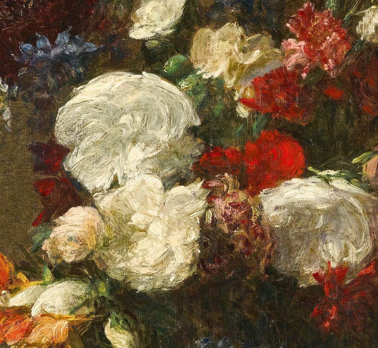 Fleurs Diverses by Henri Fantin, 3d Printed with texture and brush strokes looks like original oil painting