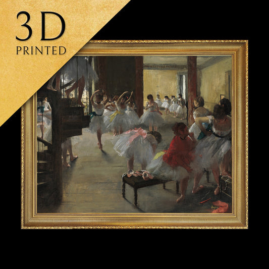 The Dance Class - by Edgar Degas,3d Printed with texture and brush strokes looks like original oil-painting code:799