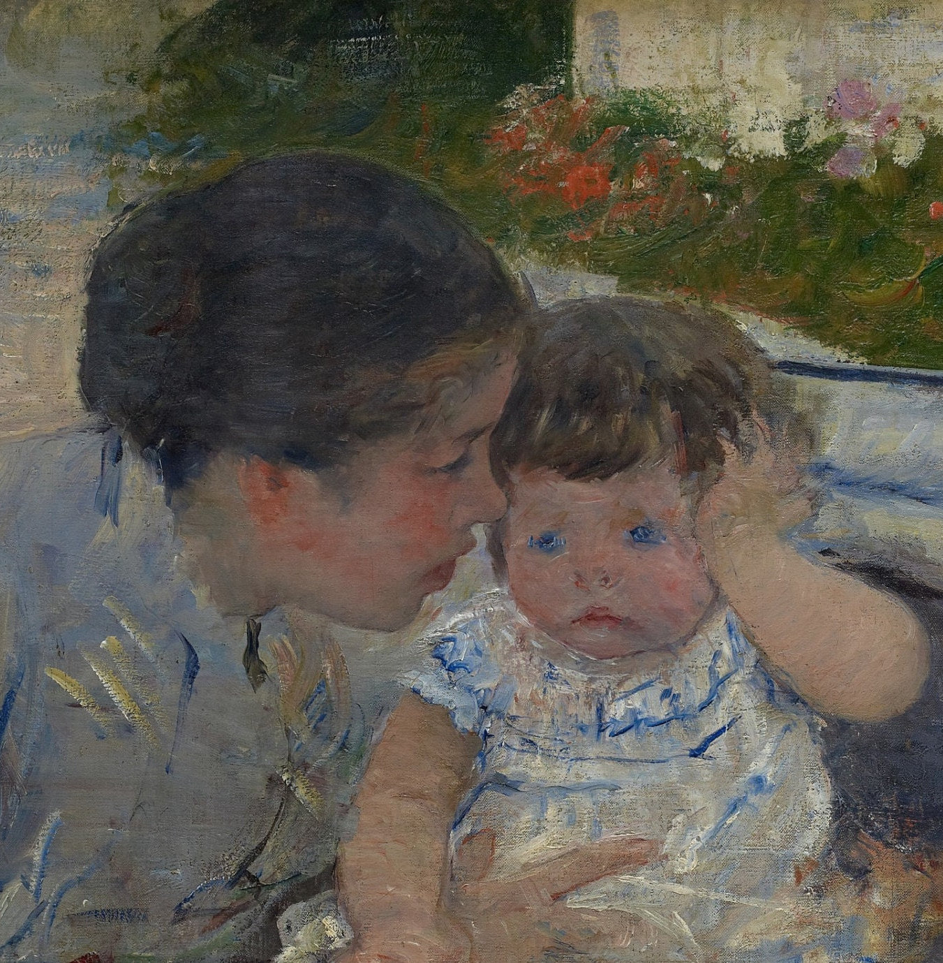 Mary Cassatt Print: Susan Comforting Baby, 3D Textured Art