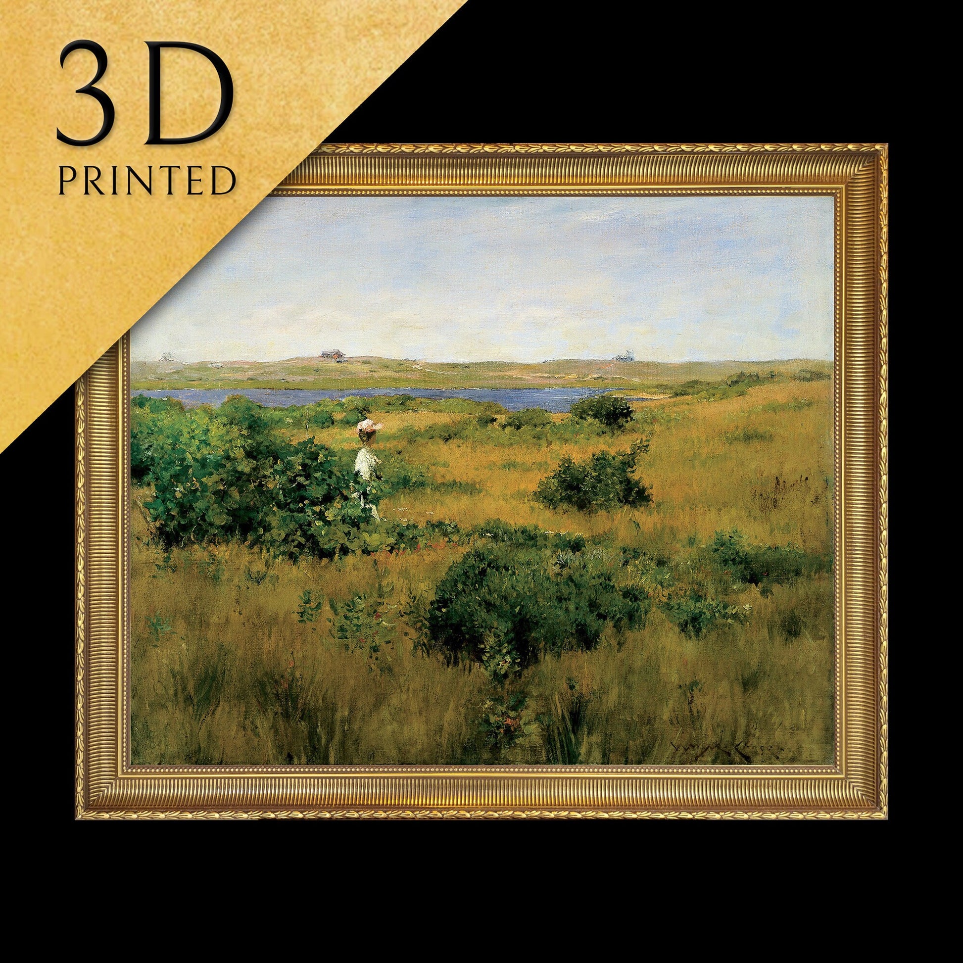 Summer at Shinnecock Hills by William Merritt Chase,3d Printed with texture and brush strokes looks like original oil painting