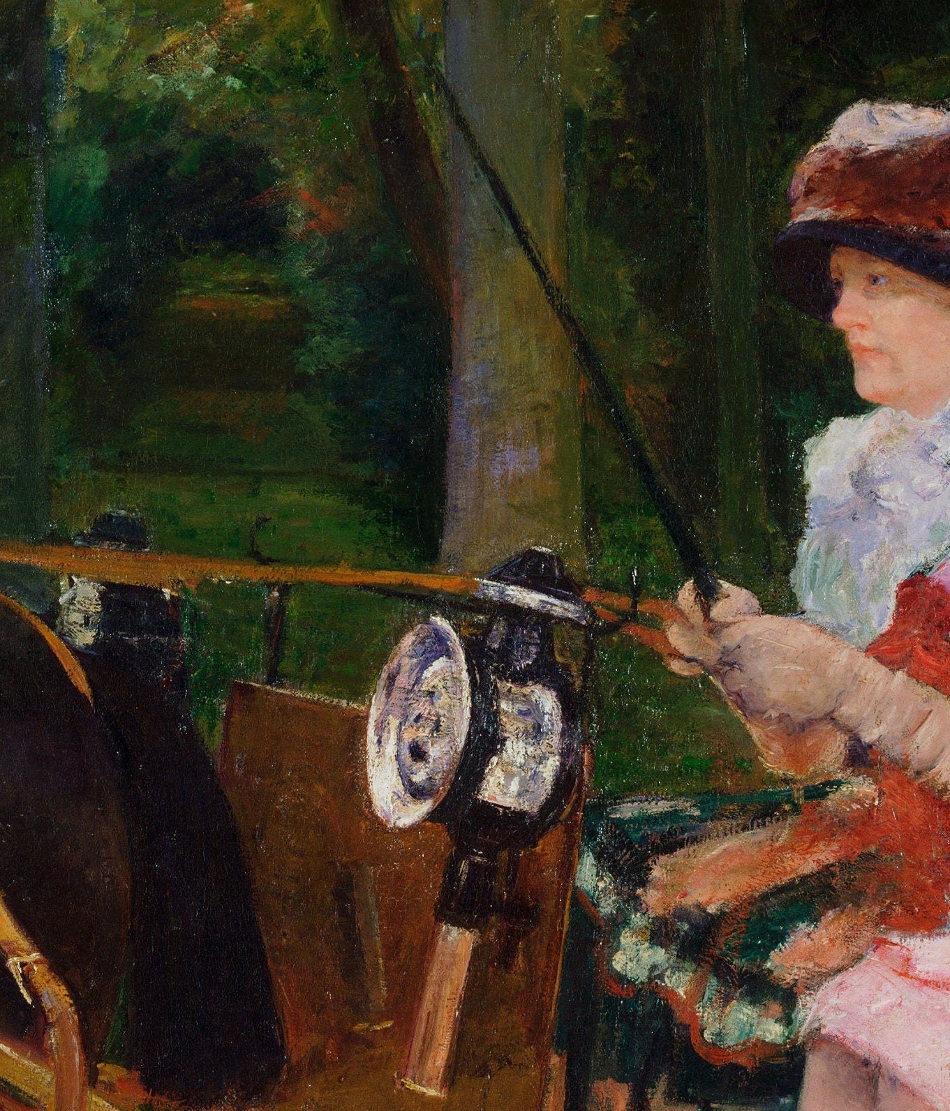 Mary Cassatt Print: Woman and Girl Driving, 3D Textured Art