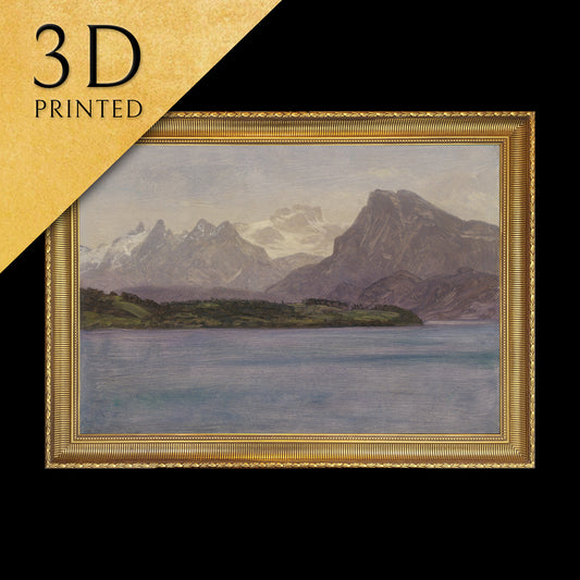 Among the Sierra Nevada, California by Albert Bierstadt,3d Printed with texture and brush strokes looks like original oil-painting, code:810