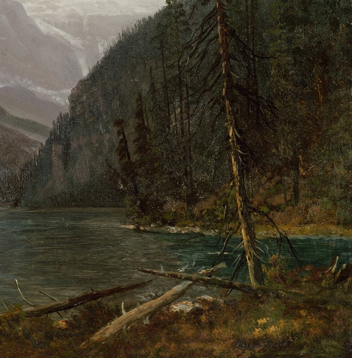 Albert Bierstadt Canadian Rockies 3D Textured Print