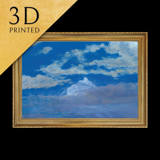 Cloud Study With Mountain Peak - by Albert Bierstadt,3d Printed with texture and brush strokes looks like original oil-painting, code:816