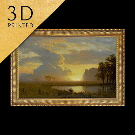 Estes Park, Colorado - by Albert Bierstadt,3d Printed with texture and brush strokes looks like original oil-painting, code:819