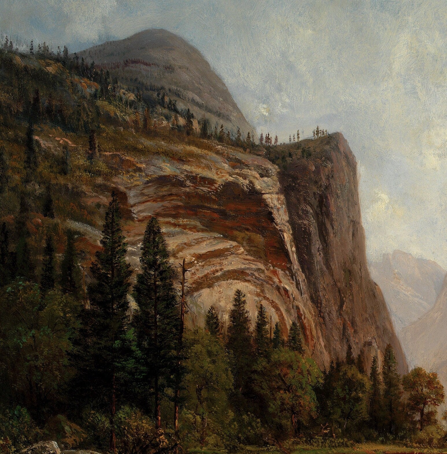 Gates of the Yosemite - by Albert Bierstadt,3d Printed with texture and brush strokes looks like original oil-painting, code:820