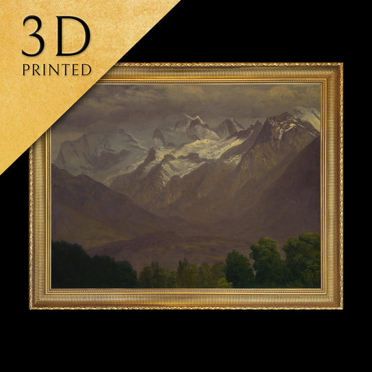 In the High Mountains- by Albert Bierstadt, 3d Printed with texture and brush strokes looks like original oil-painting, code:822
