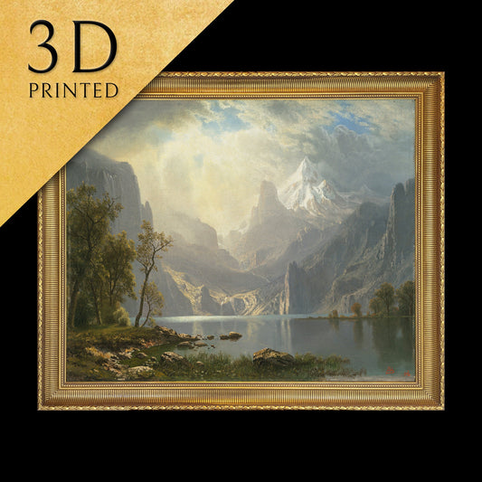 In the Sierras - by Albert Bierstadt, 3d Printed with texture and brush strokes looks like original oil-painting, code:824