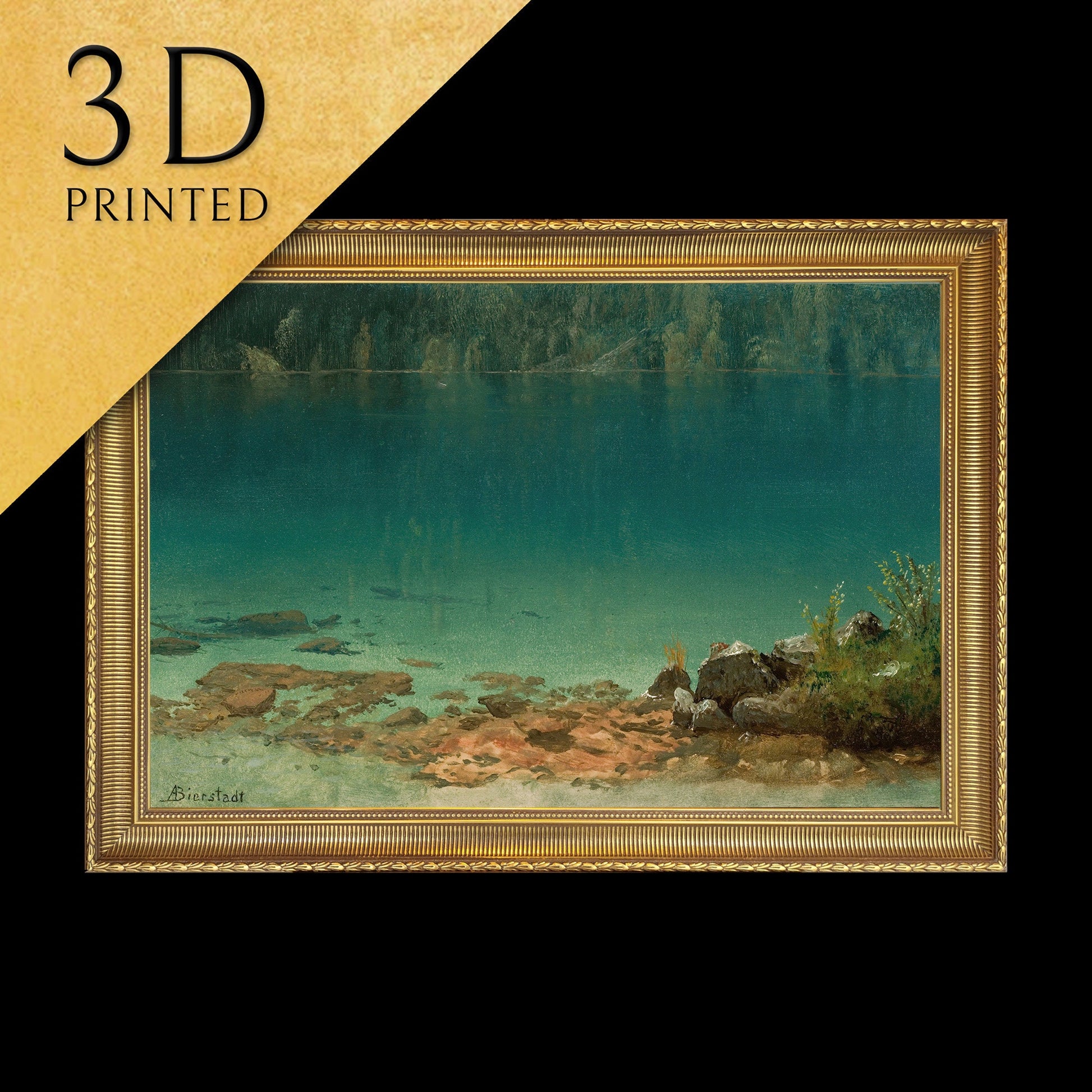 Lake Lucerne - by Albert Bierstadt, 3d Printed with texture and brush strokes looks like original oil painting.