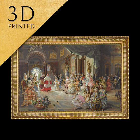 La Fete by Cesare Auguste Detti,3d Printed with texture and brush strokes looks like original oil painting.