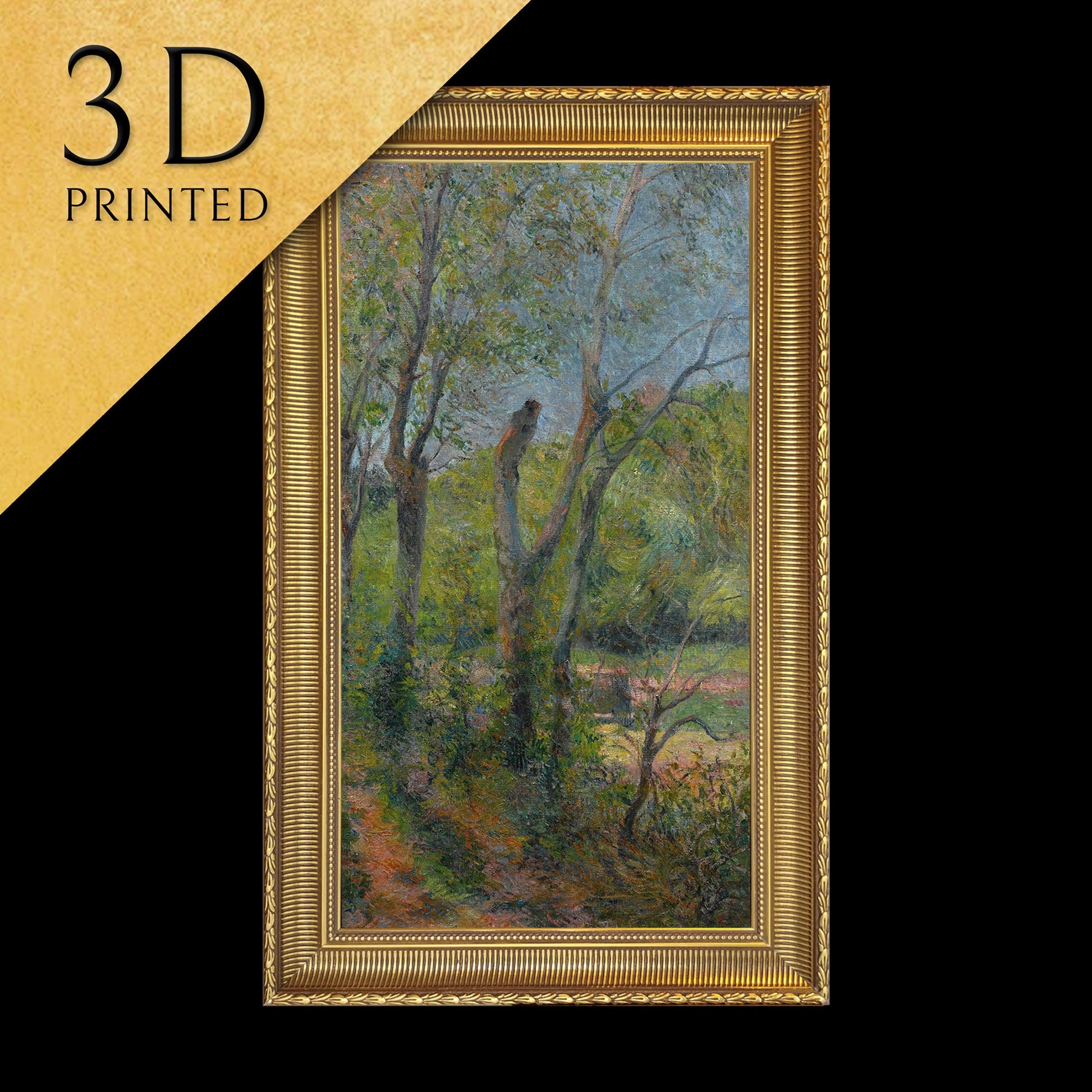 Les Saules by Paul Gauguin,3d Printed with texture and brush strokes looks like original oilpainting.