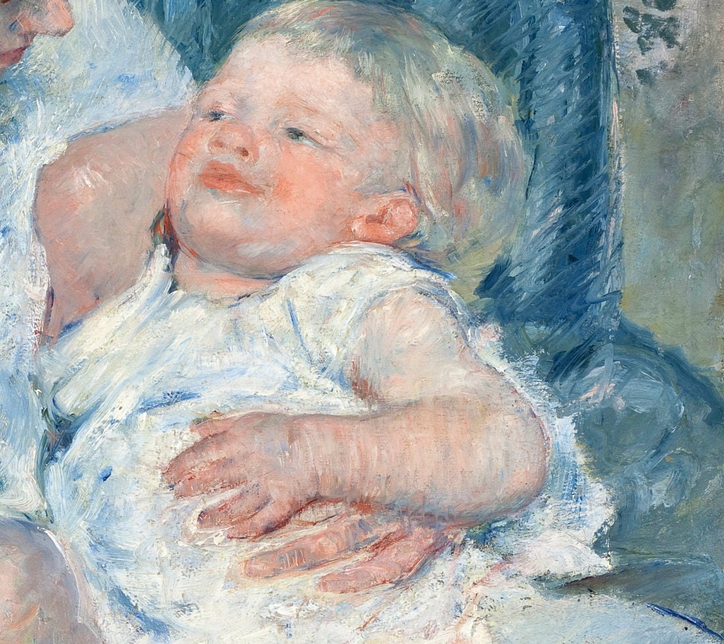 Mary Cassatt Print: Mother and Child, 3D Textured Art