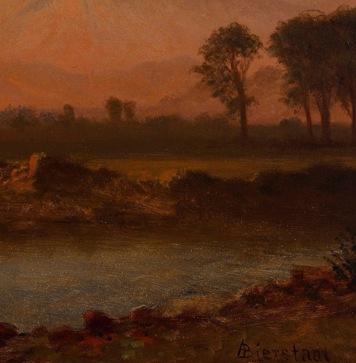 Albert Bierstadt Mount Hood 3D Print: Textured Oil Painting Reproduction