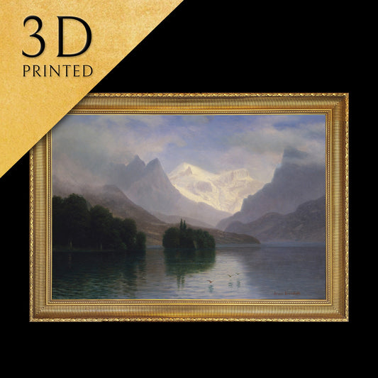 Mountain Scene - by Albert Bierstadt,3d Printed with texture and brush strokes looks like original oil painting.