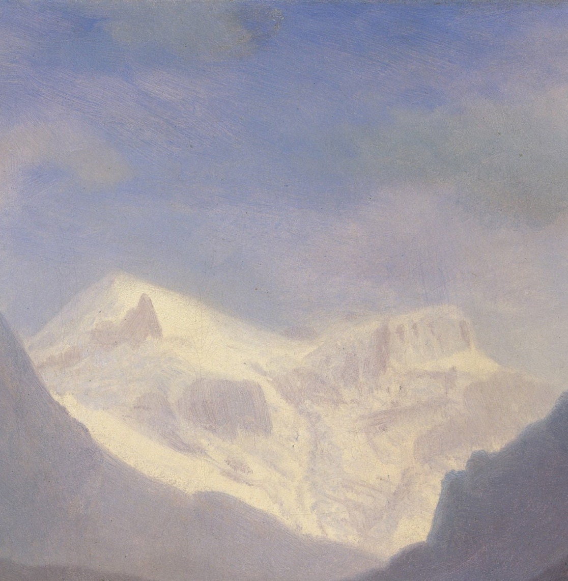 Albert Bierstadt Mountain Scene: 3D Textured Print