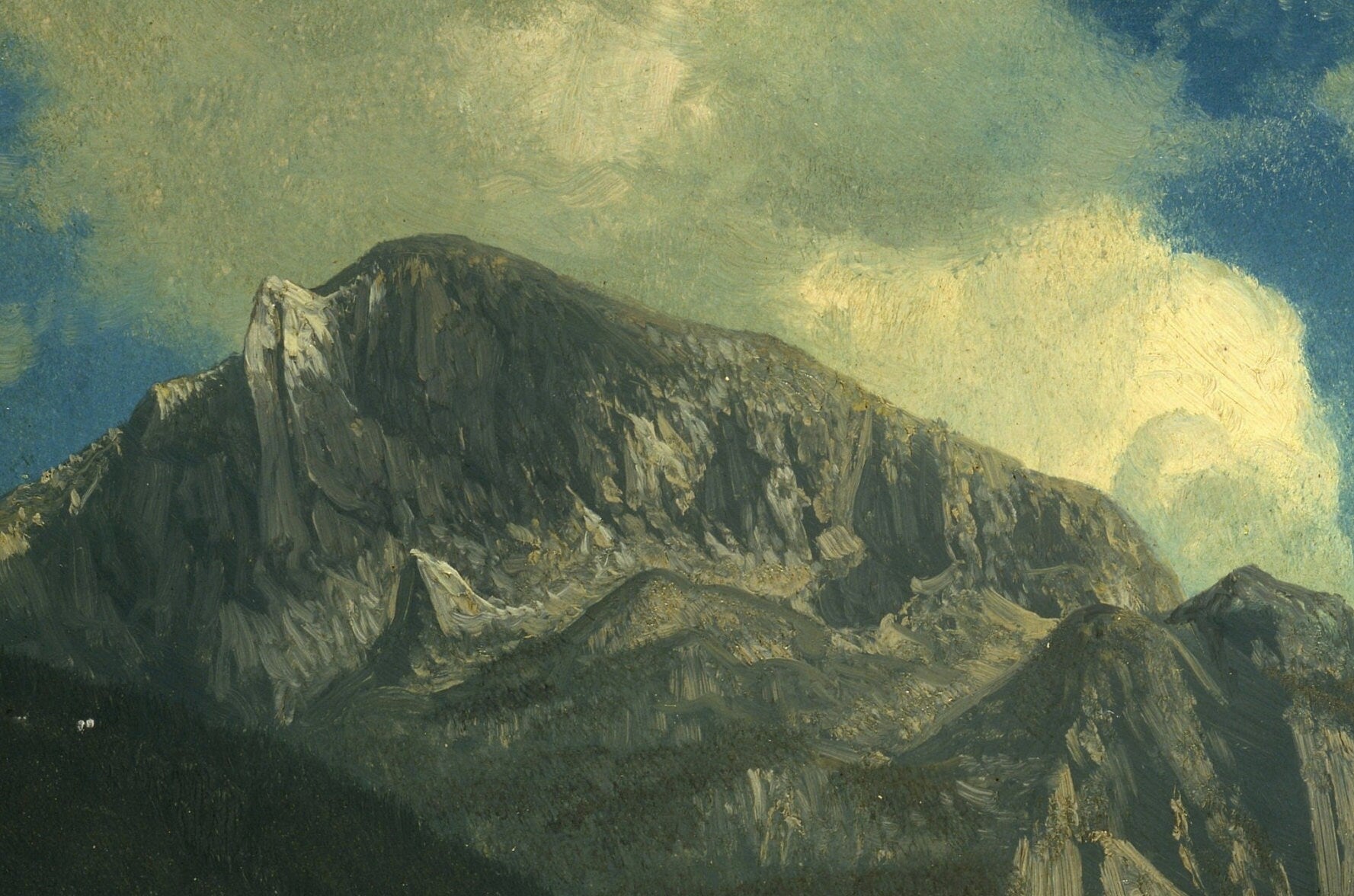 Mountains- Albert Bierstadt,3d Printed with texture and brush strokes looks like original oilpainting.