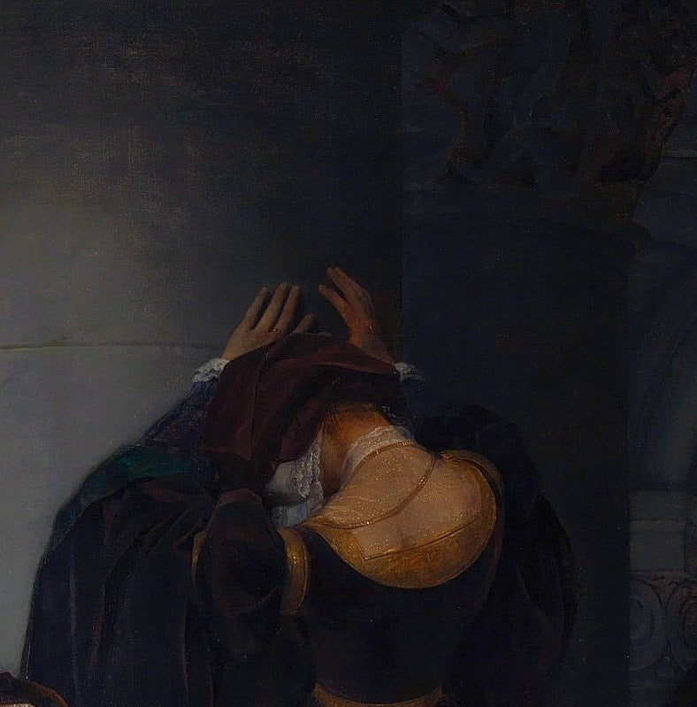 Lady Jane Grey Print: Paul Delaroche, 3D Textured Oil Painting Reproduction