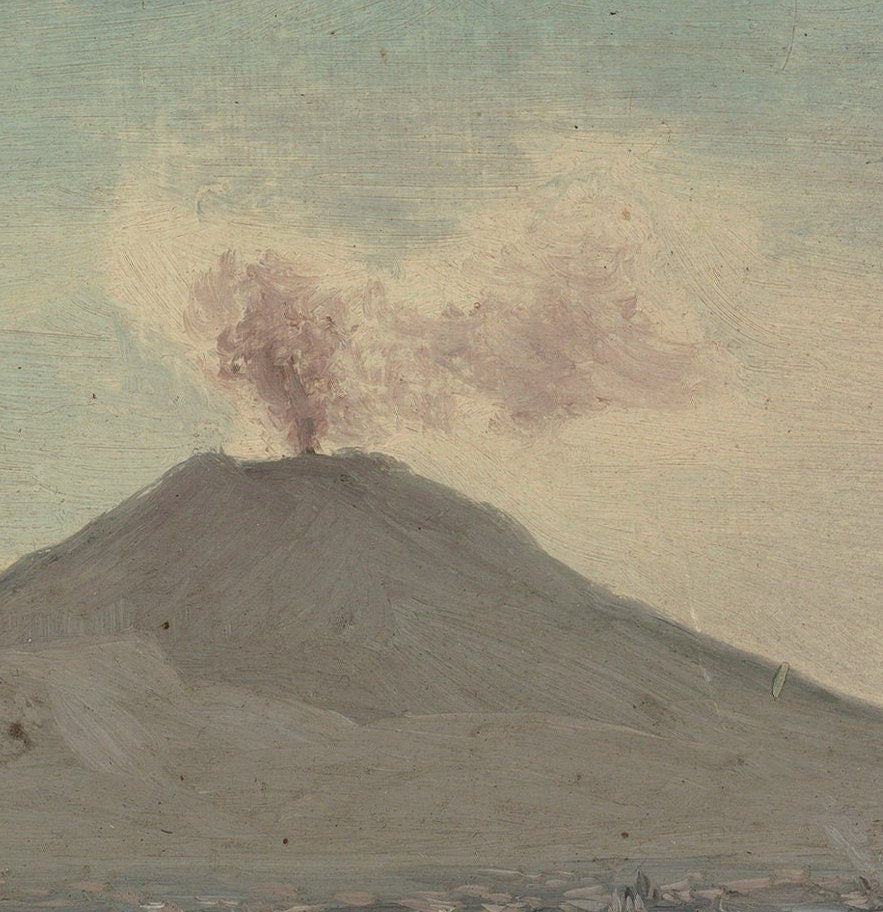 Vesuvius - by Albert Bierstadt, 3d Printed with texture and brush strokes looks like original oil painting.