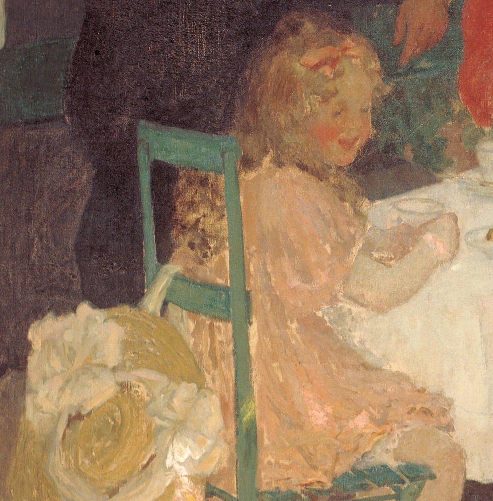 E Phillips Fox 'Al Fresco' 3D Print: Textured Impressionist Art