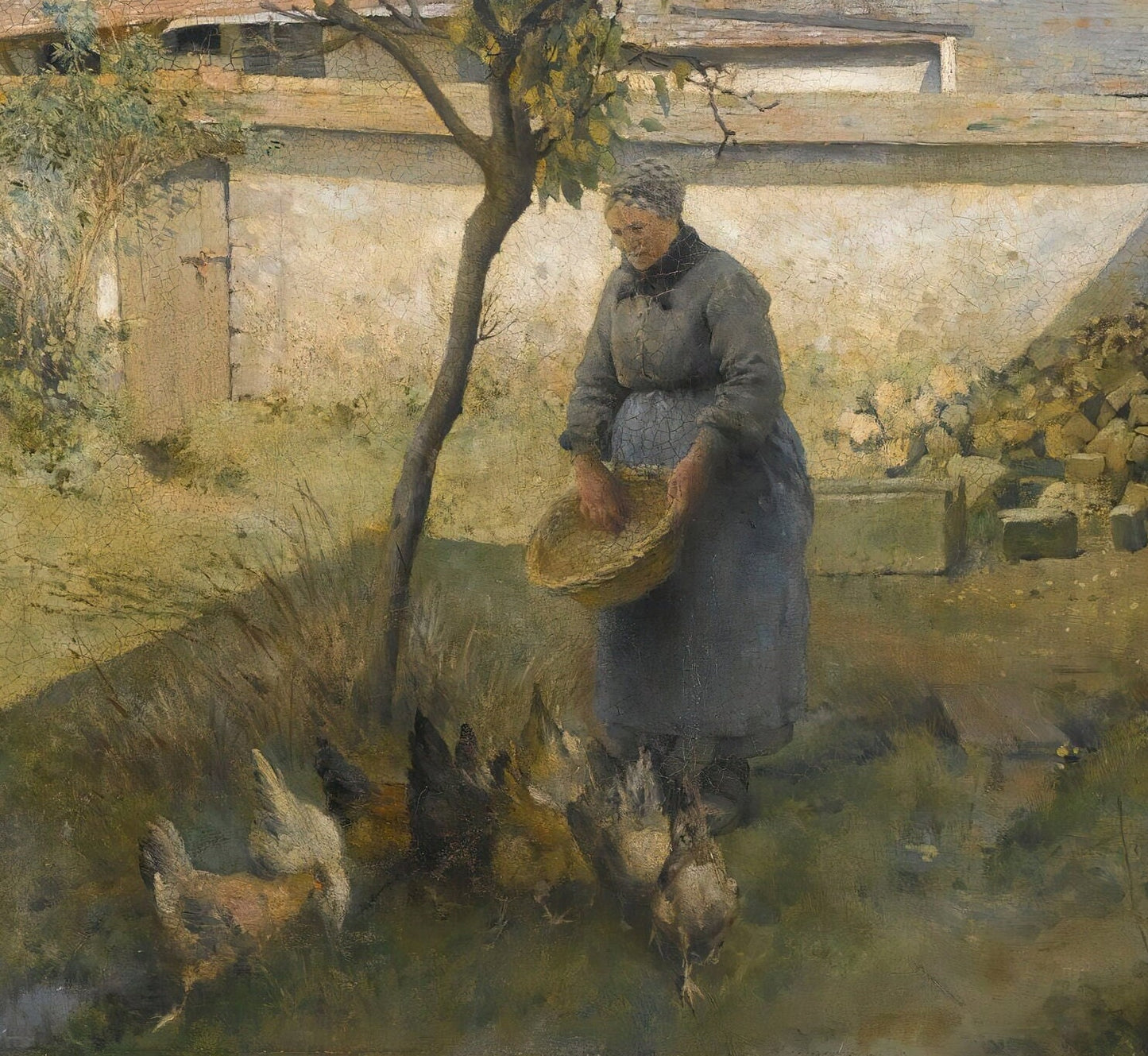Carl Larsson "A la Campagne" 3D Print: Textured Oil Painting Replica