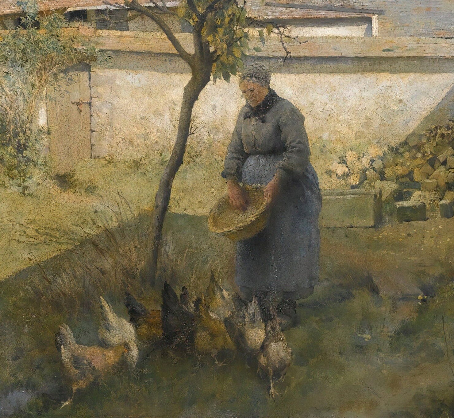 Carl Larsson "A la Campagne" 3D Print: Textured Oil Painting Replica