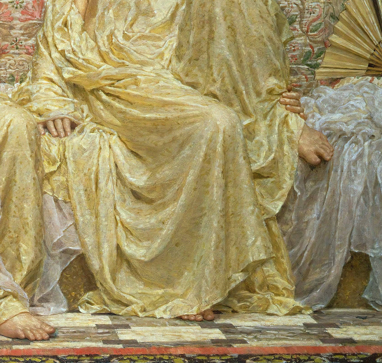 Dreamers - Albert Joseph Moore, 3d Printed with texture and brush strokes looks like original oil painting.