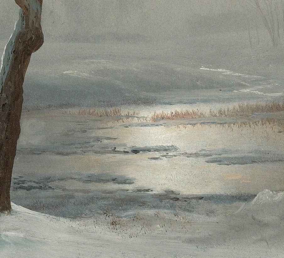 Winter In Yosemite - by Albert Bierstadt, 3d Printed with texture and brush strokes looks like original oil painting.