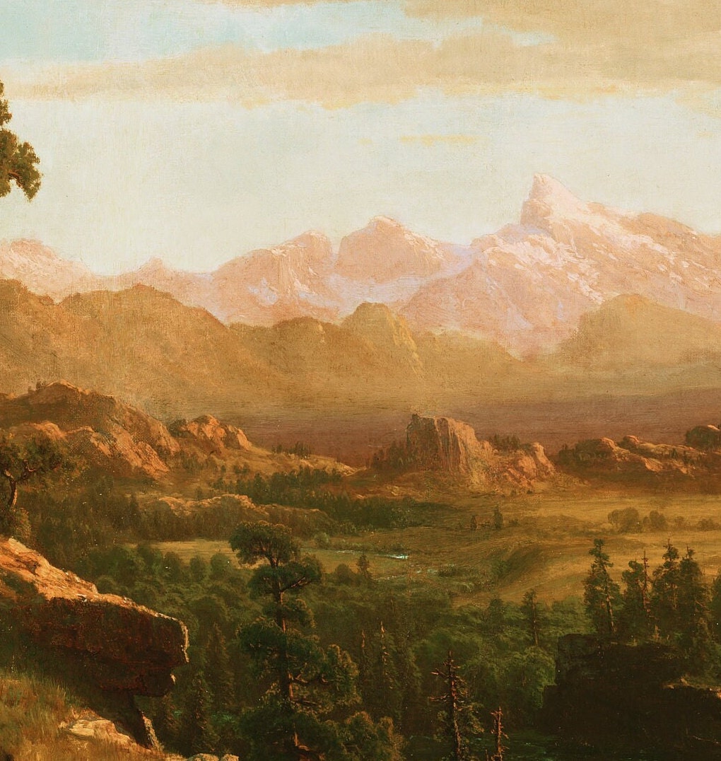 Wind River Country - by Albert Bierstadt, 3d Printed with texture and brush strokes looks like original oil painting.