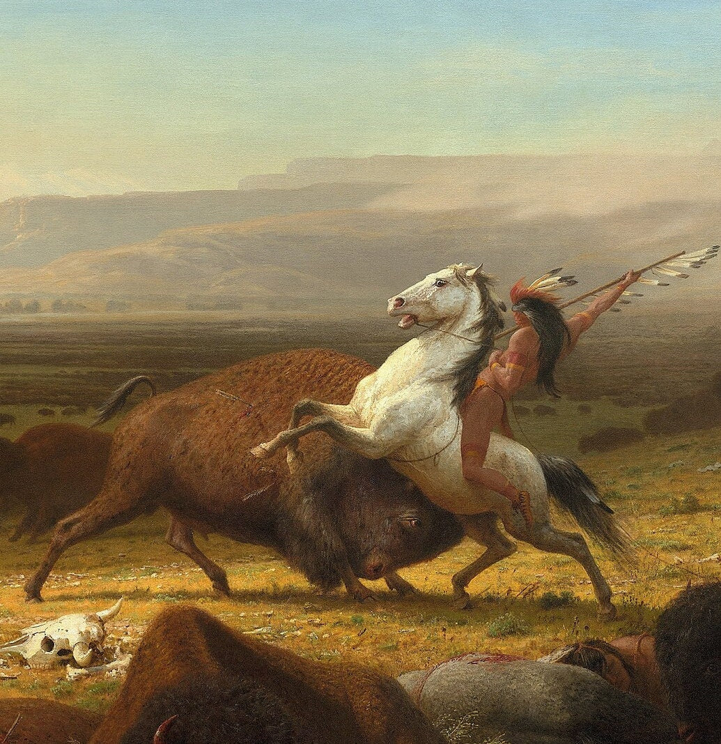 Albert Bierstadt Buffalo Landscape: Textured 3D Print