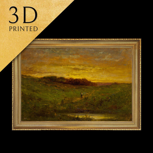 Sunset by Edward Mitchell Bannister, 3d Printed with texture and brush strokes looks like original oil painting.