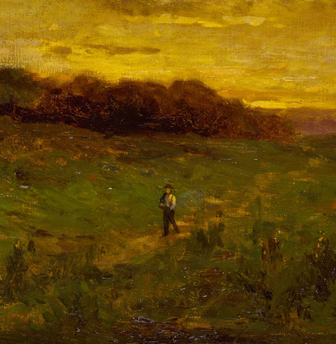 Sunset by Edward Mitchell Bannister, 3d Printed with texture and brush strokes looks like original oil painting.