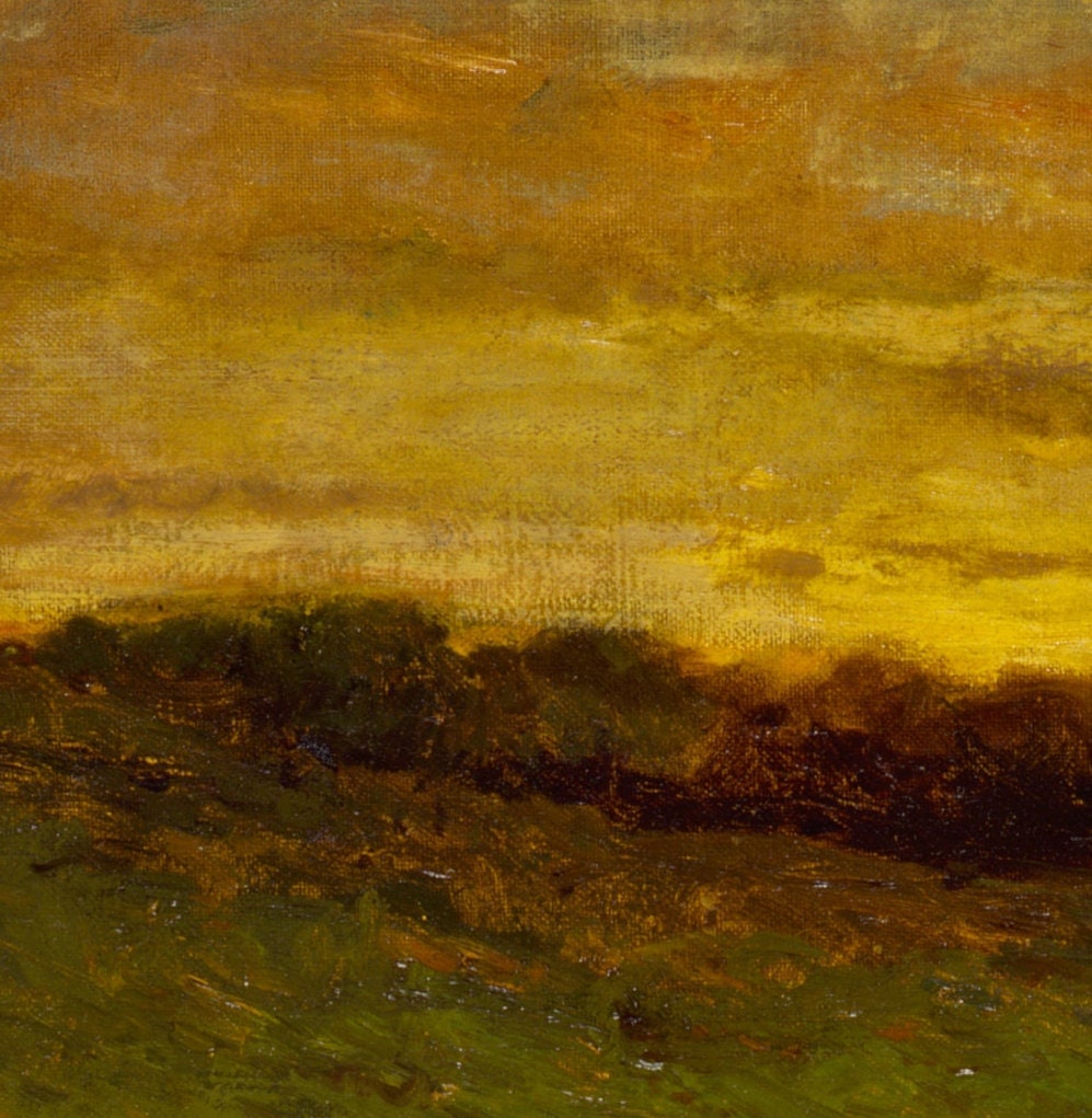 Sunset by Edward Mitchell Bannister, 3d Printed with texture and brush strokes looks like original oil painting.