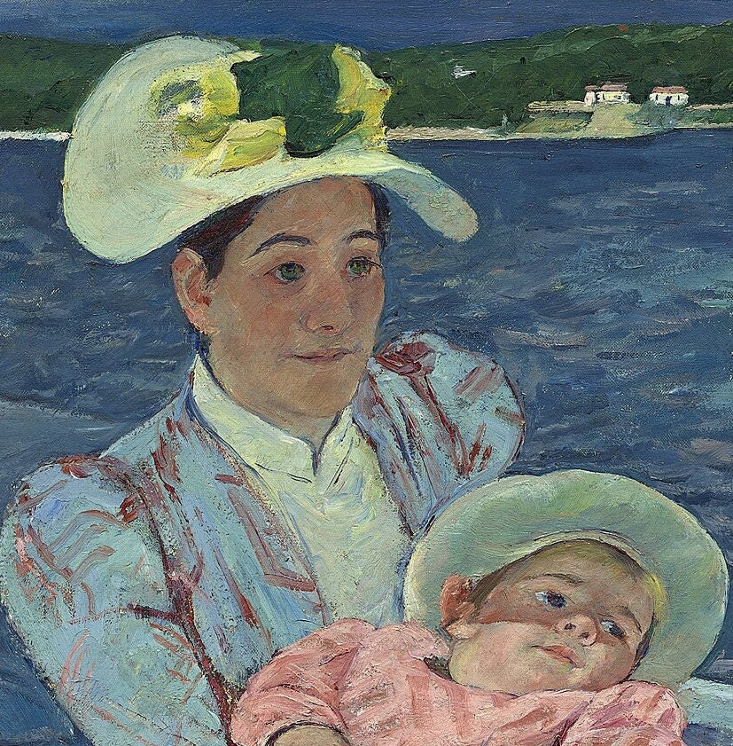 The Boating Party by Mary Cassatt: 3D Textured Print