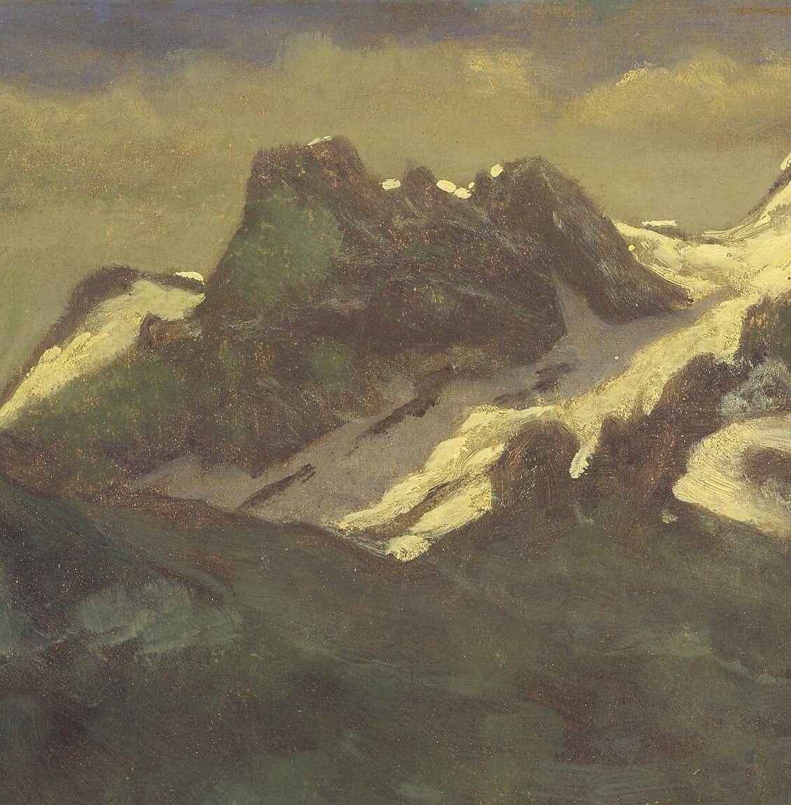 Albert Bierstadt Mountain Painting: Summer Snow 3D Textured Print