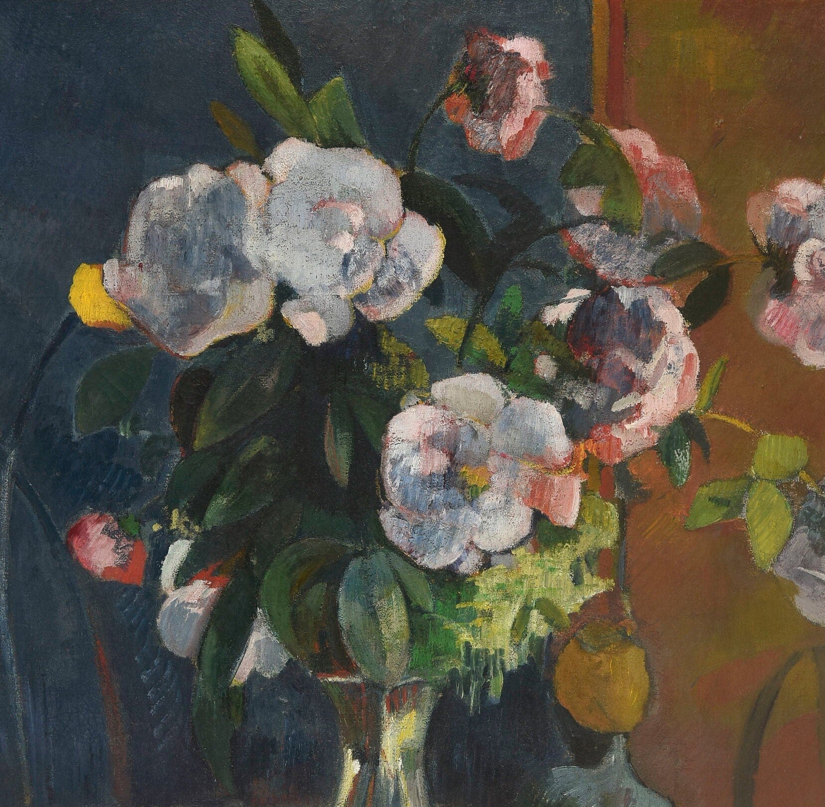 Paul Gauguin 'Roses et Statuette' 3D Print - Textured Oil Painting Replica