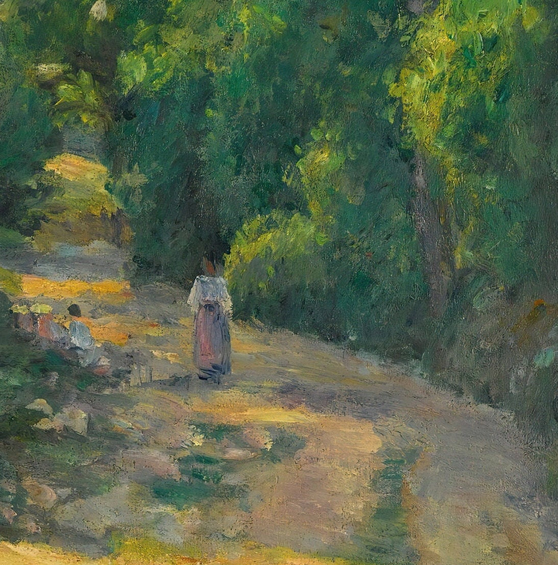 Camille Pissarro Montfoucault Print: 3D Textured Oil Painting Reproduction