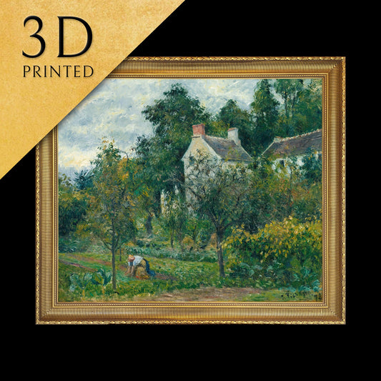 La Maison Rondest Et Son L’hermitage by Camille Pissarro 3d Printed with texture and brush strokes looks like original oil painting.