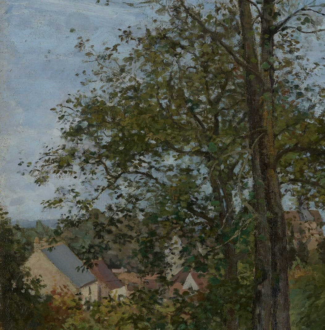 Landscape,Louveciennes by Camille Pissarro 3dPrinted with texture and brush strokes looks like original oil painting high realistic printing