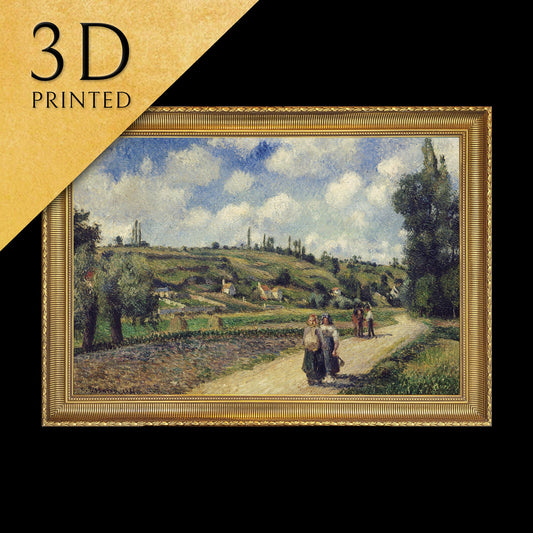 Auvers Road by Camille Pissarro, 3d Printed with texture and brush strokes looks like original oil painting high realistic printing.