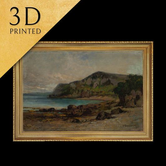 Rocks at Newport by Edward Bannister, 3dPrinted with texture and brush strokes looks like original oil painting high realistic printing