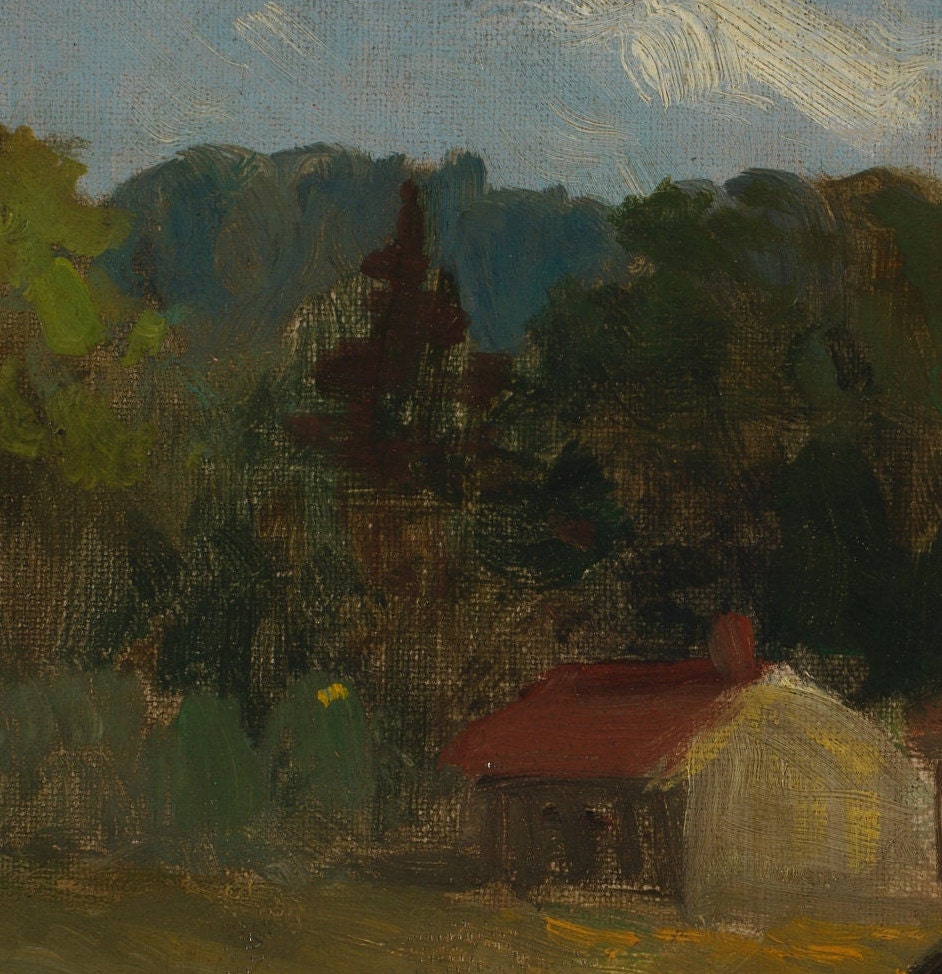 Edward Bannister Painting: Rocky Farm Newport, 3D Textured Print