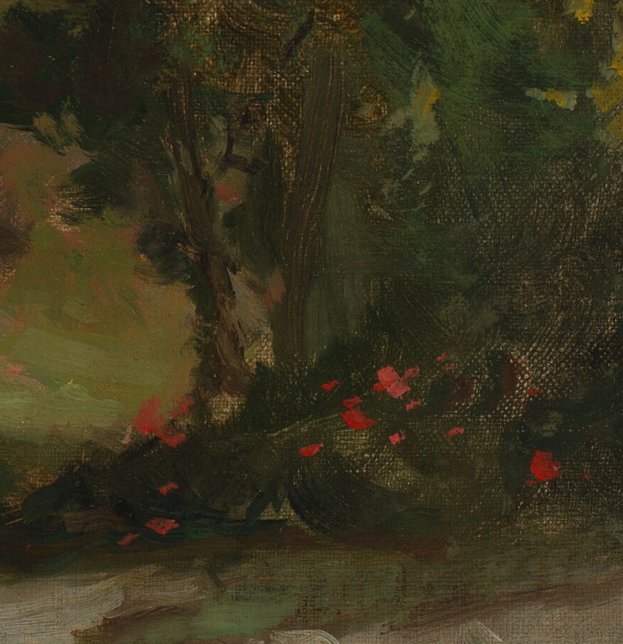 Edward Bannister Painting: Rocky Farm Newport, 3D Textured Print