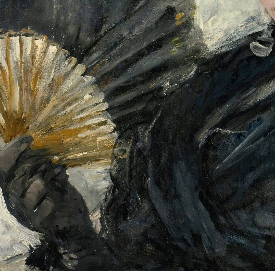 Berthe Morisot - Femme A L’eventail: 3D Printed Textured Oil Painting