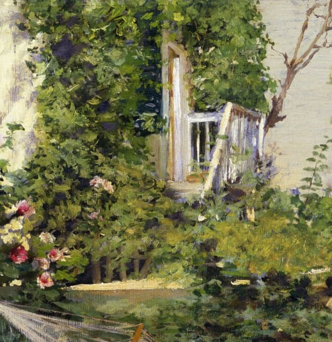 William Merritt Chase Print: Open Air Breakfast, 3D Textured Art