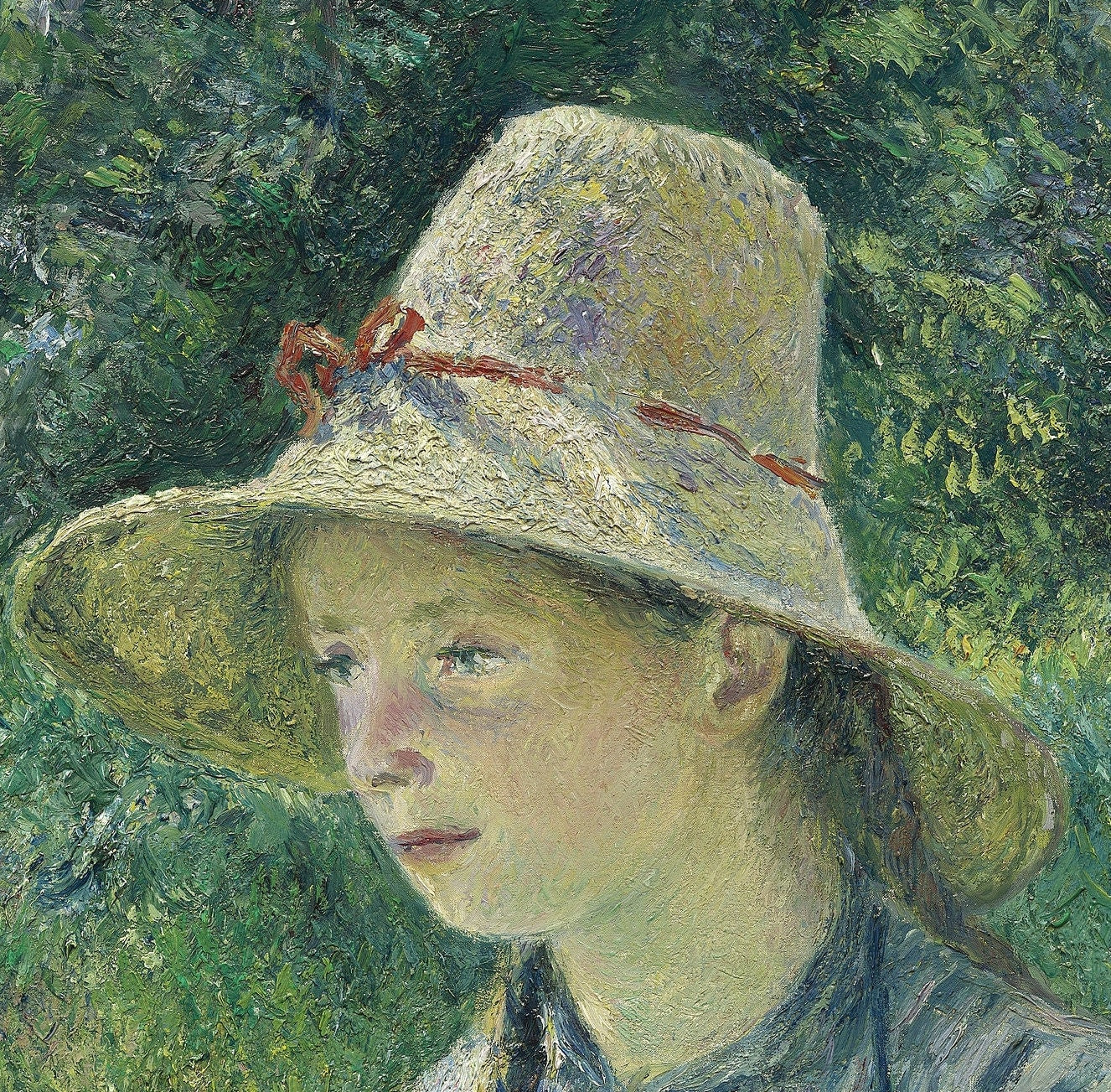 Camille Pissarro's Peasant Girl: 3D Printed Textured Oil Painting