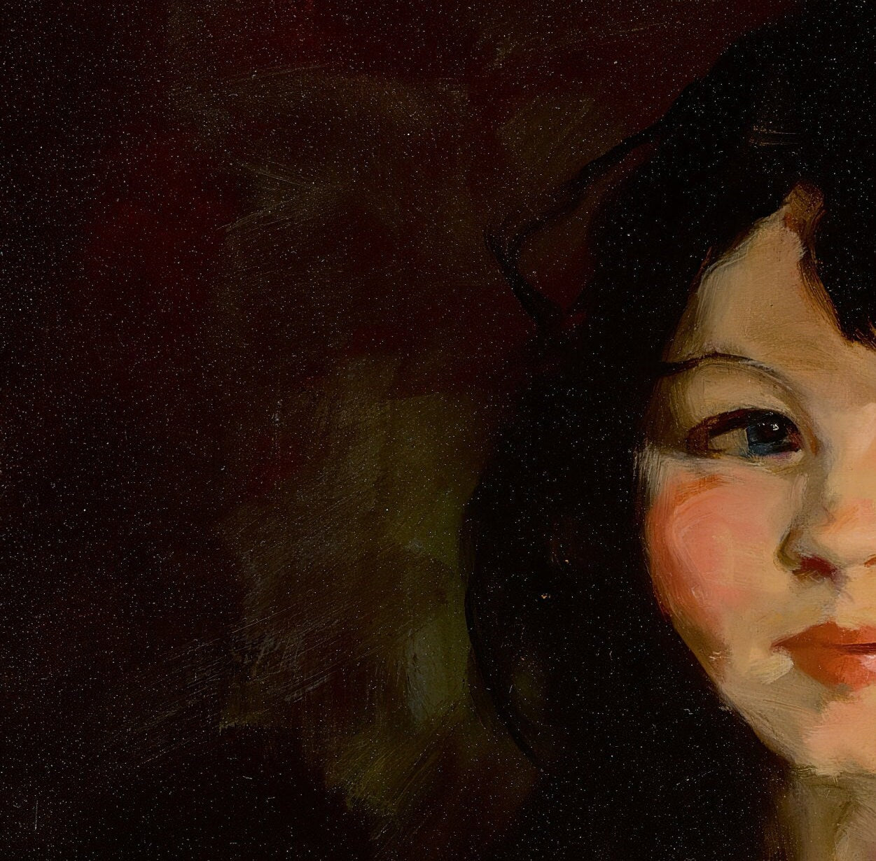 Francine Lovey by Robert Henri: 3D Printed Oil Painting Replica