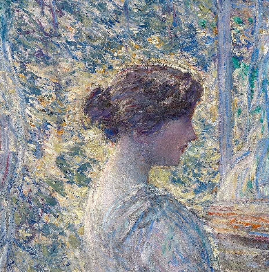 Childe Hassam 'Improvisation' 3D Textured Print: Realistic Oil Painting Reproduction