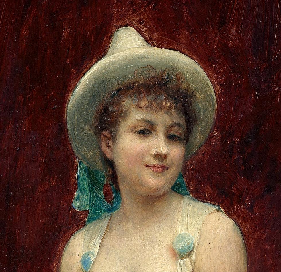 Pierrette Painting by Daniel Morillo: Textured 3D Print