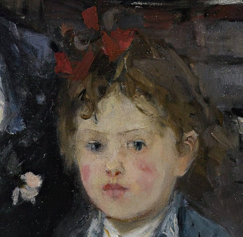 Berthe Morisot Print: Mme Boursier and Daughter, 3D Textured Art